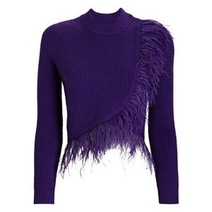 New with Tags (small) Finita SAYLOR Sweater Ultraviolet with feathers (revolve)